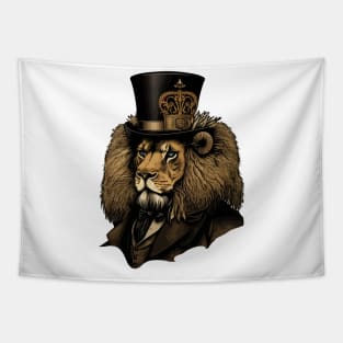 Lion wearing top hat Tapestry