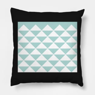 Abstract Triangles pattern - blue and white. Pillow