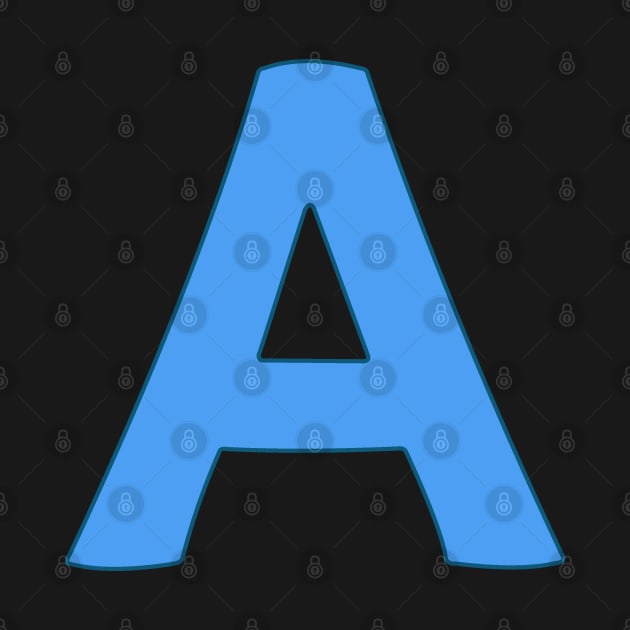 letter a blue by persa