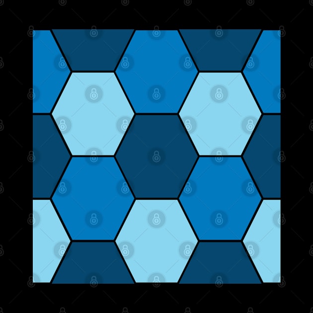 Blue Hexagon by GerrardShuttleworthArt