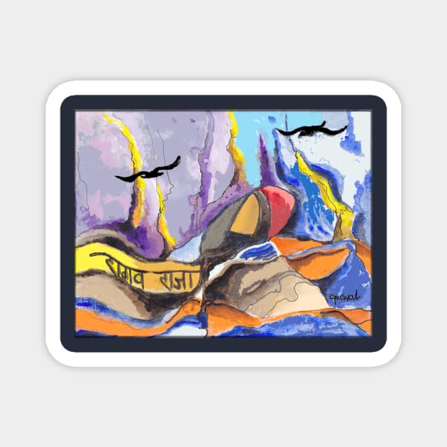 Spiritual journey Magnet by sukhpalgrewal