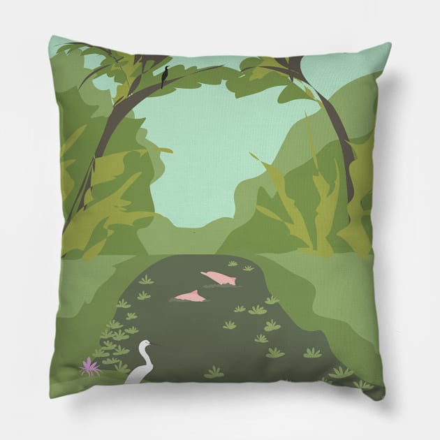 Jungle Animals in Peru Pillow by lymancreativeco