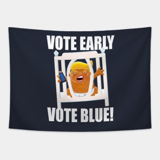 USA Election 2020 Vote Early Vote Blue Says Trump Baby Tapestry