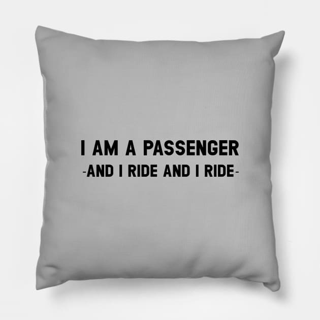 The Passenger, black Pillow by Perezzzoso