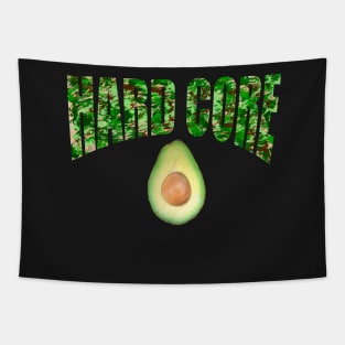 Camouflage hard core avocado humor / humour slogan army fatigues camo Tapestry