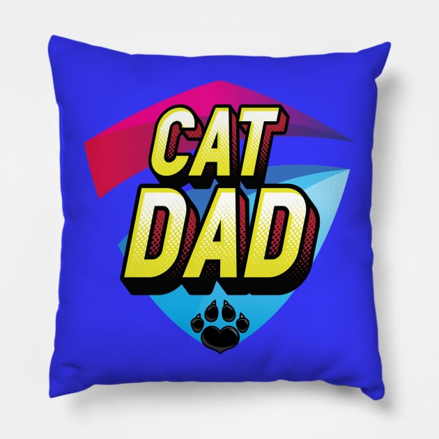 Cat Dad Cat Father Best Cat Dad Ever Pillow by Barts Arts