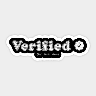 tiktok verified account Sticker for Sale by aspolaris17