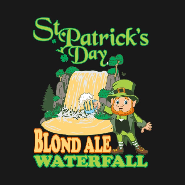 St Patricks Day Blond Ale Waterfall by rafaelwolf