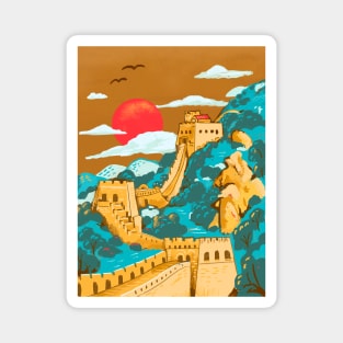 Great Wall of China by Cindy Rose Studio Magnet