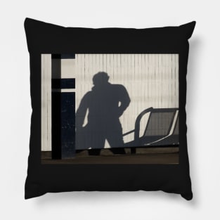 Shadow Man waiting Pillow