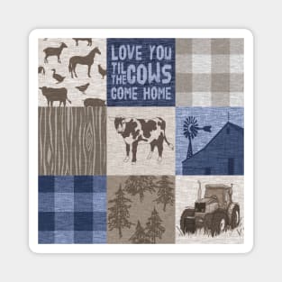 Til the cows come home - navy Magnet