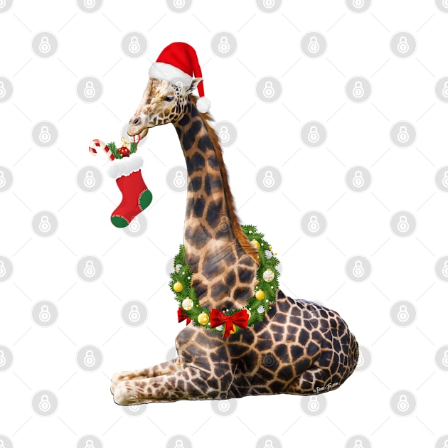 Christmas  Giraffe by IconicTee