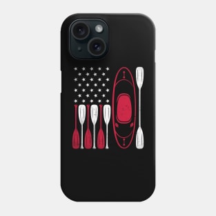 Kayaking US flag Phone Case