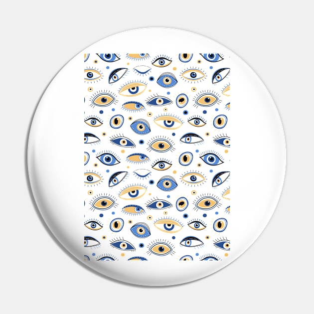 Eyes Pattern - Evil Eye Bead Pin by Ravensdesign