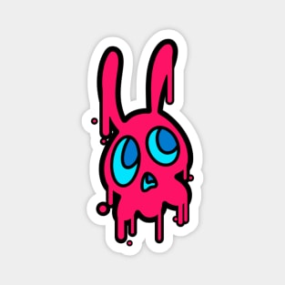 Graffiti Bunny Skull Magnet