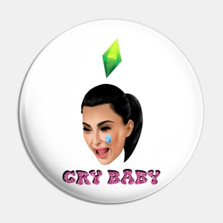 KIM CRY MEME Pin