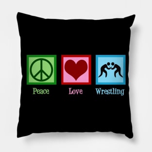 Peace Love Wrestling Pillow