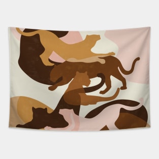 Nomade Big Cats / Abstract Cats in Blush Tapestry