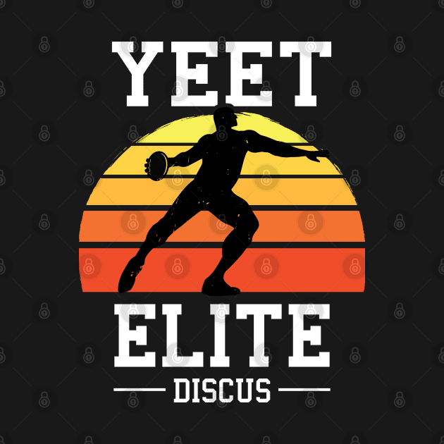 Yeet Elite Discus Athlete Retro Track N Field Athlete by atomguy