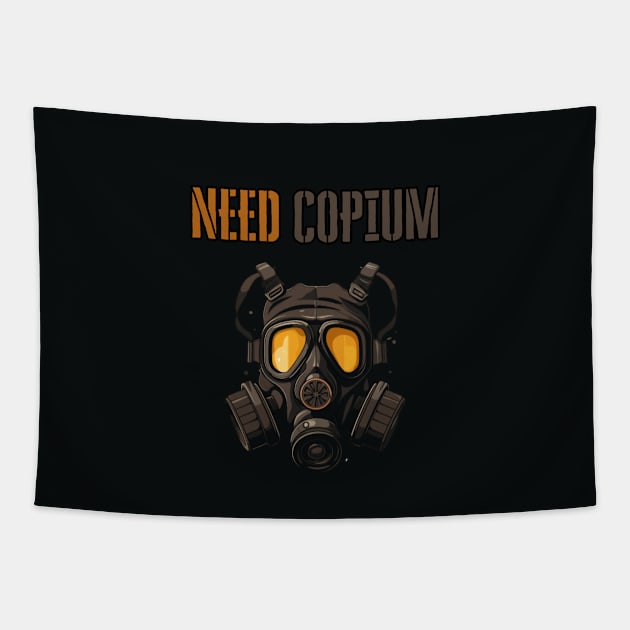 Need Copium, Twitch emote, slang Tapestry by Pattyld