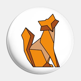 colorful fox-origami style Pin