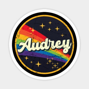 Aubrey // Rainbow In Space Vintage Grunge-Style Magnet