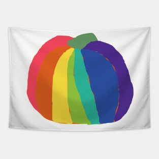 Big Abstract Rainbow Pumpkin Tapestry