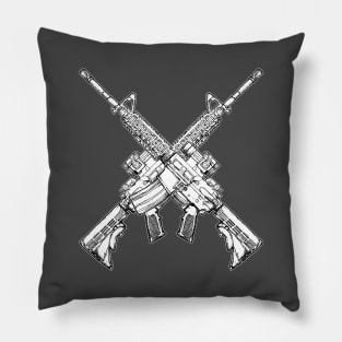 Crossing m4 rifles Pillow