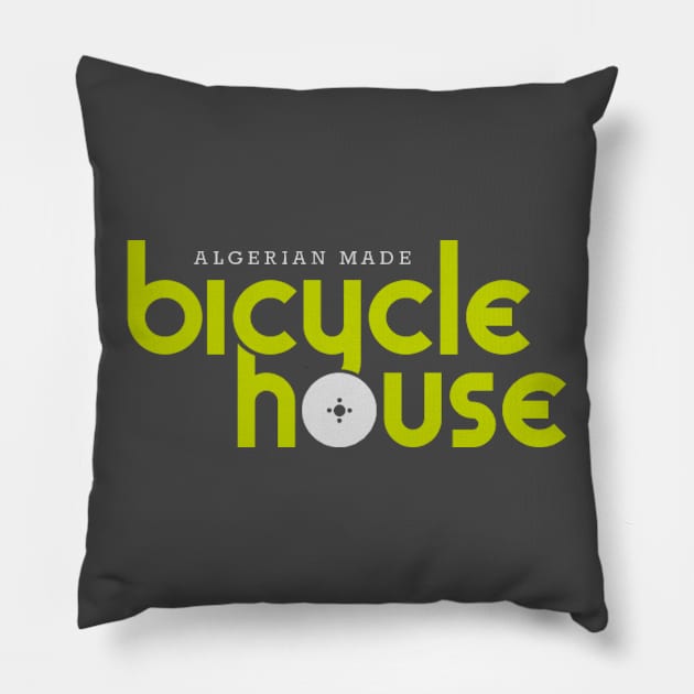 Bicycle House Pillow by SOCOMREMASTERED