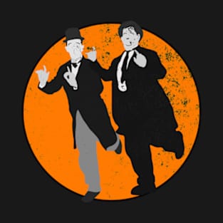 Grunge Urban Laurel and Hardy - Orange T-Shirt