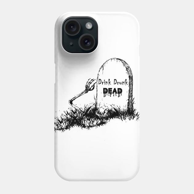 In the Graveyard Phone Case by Drink Drunk Dead Podcast