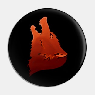 Blazing Wolf Pin