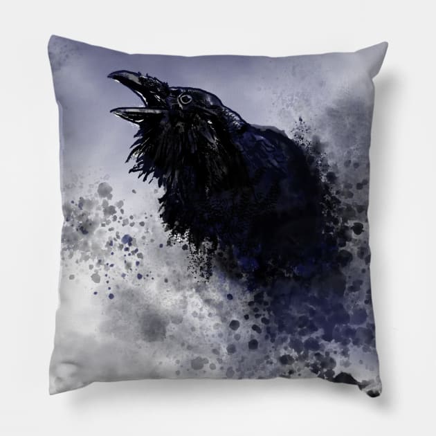 The Raven Pillow by i4ni Studio