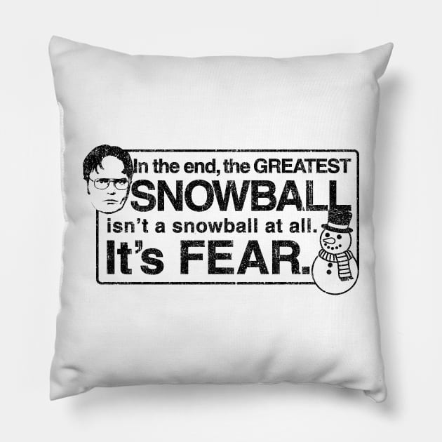 The Greatest Snowball - Dwight Schrute (Variant) Pillow by huckblade