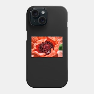 Pink oriental poppy close-up Phone Case