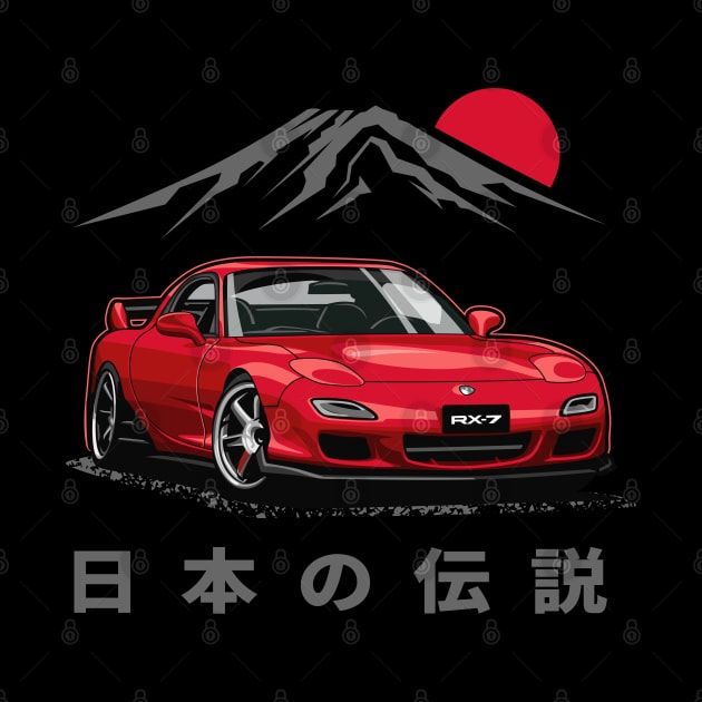 JDM Tuner RX-7 (Sunrise Red) by Jiooji Project