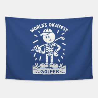 World's Okayest Golfer Funny Design Tapestry