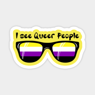 Non-Binary Sunglasses - Queer People Magnet