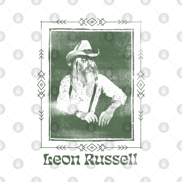 Leon Russell /// Vintage Aesthetic Fan Art Design by DankFutura