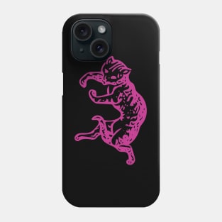 Pink cat dancing Phone Case