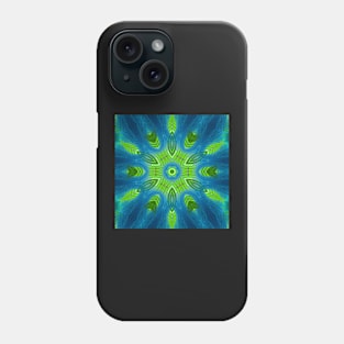 blue and green kaleidoscope Phone Case