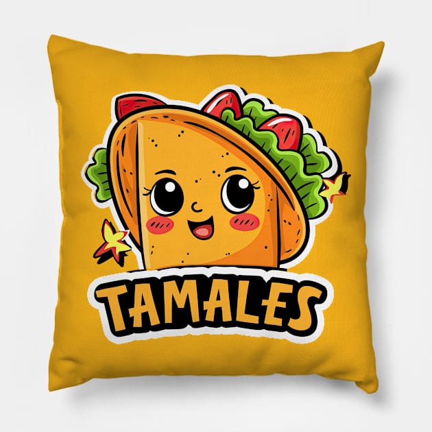 Mexican food lover tamales Pillow by emhaz