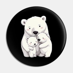 Polar Bear Family Pin