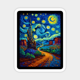 Monument Valley in starry night Magnet