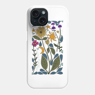 Mountain Wildflowers Illustration Phone Case