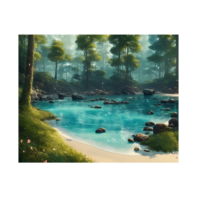 Beach and Forest by Fantasyscape