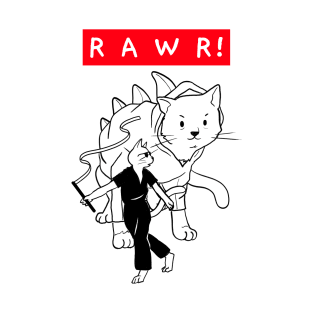 cat Japanese art- karate edition - roar [rawr] T-Shirt