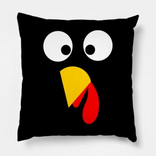 Turkey Face Funny Thanksgiving Pillow