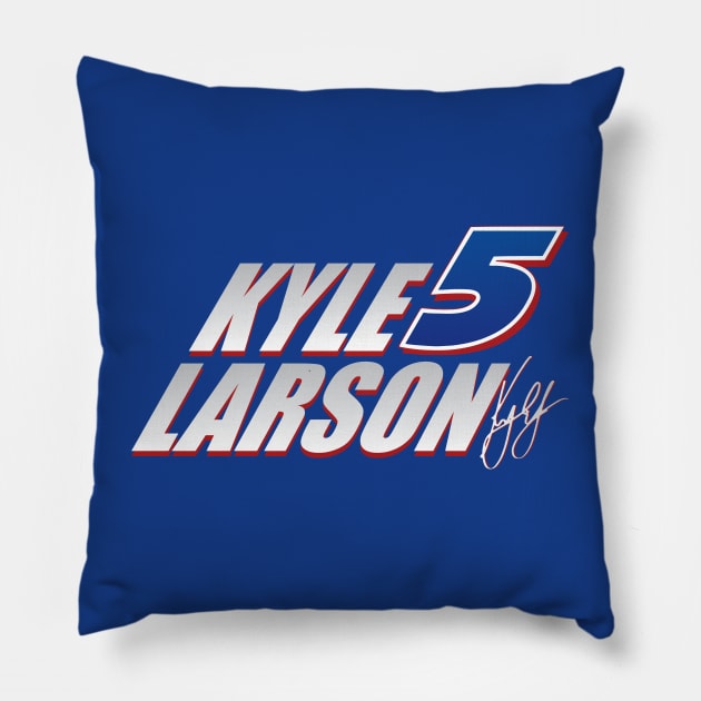 Kyle Larson Pillow by Nagorniak