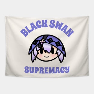 Honkai star rail black swan chibi supremacy typography game text | Morcaworks Tapestry